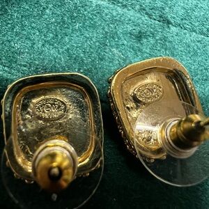 Avon Gold-Tone Rectangular Earrings CC earrings